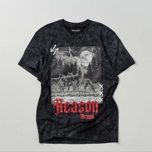 Reason Brand Wolf Washed Short Sleeve Tee XL